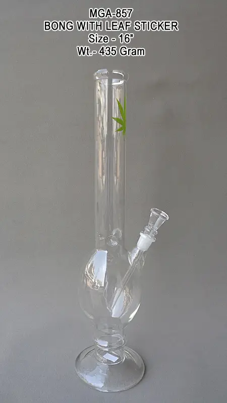 BONG WITH LEAF STICKER